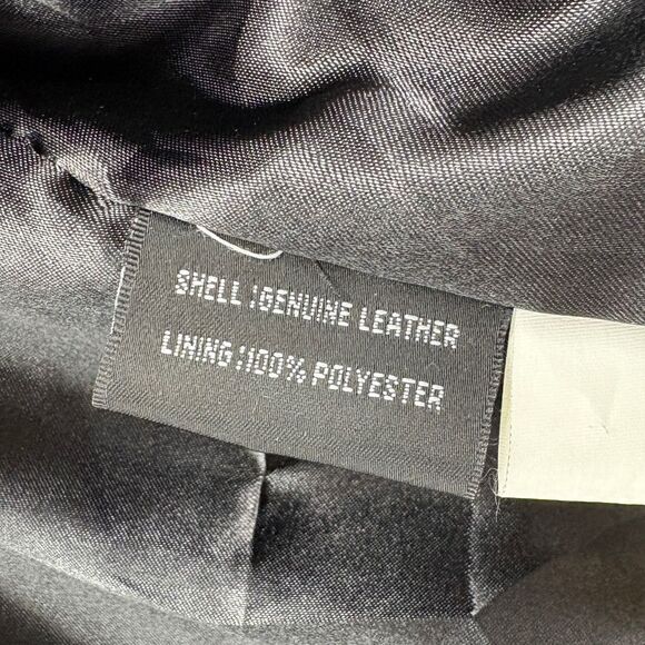 Vintage Leather Jacket Stone Mountain Mod Moto Genuine Leather Minimalist - Picture 11 of 12